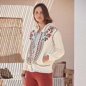 Driftwood Zip Up Teddy Embroidered Hoodie XL NWT (New in Package)